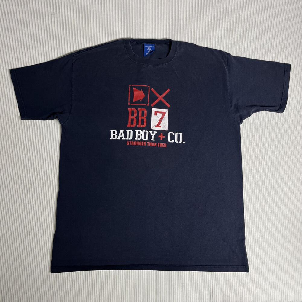 Y2k Bad Boy Athletics Shirt Mens 2XL Blue BB7 Graphic Tee Stronger Than Ever